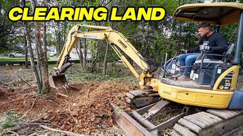 mini excavator clearing hillside|Ideal Mini Excavator Size for Land Clearing – Asking Yard.